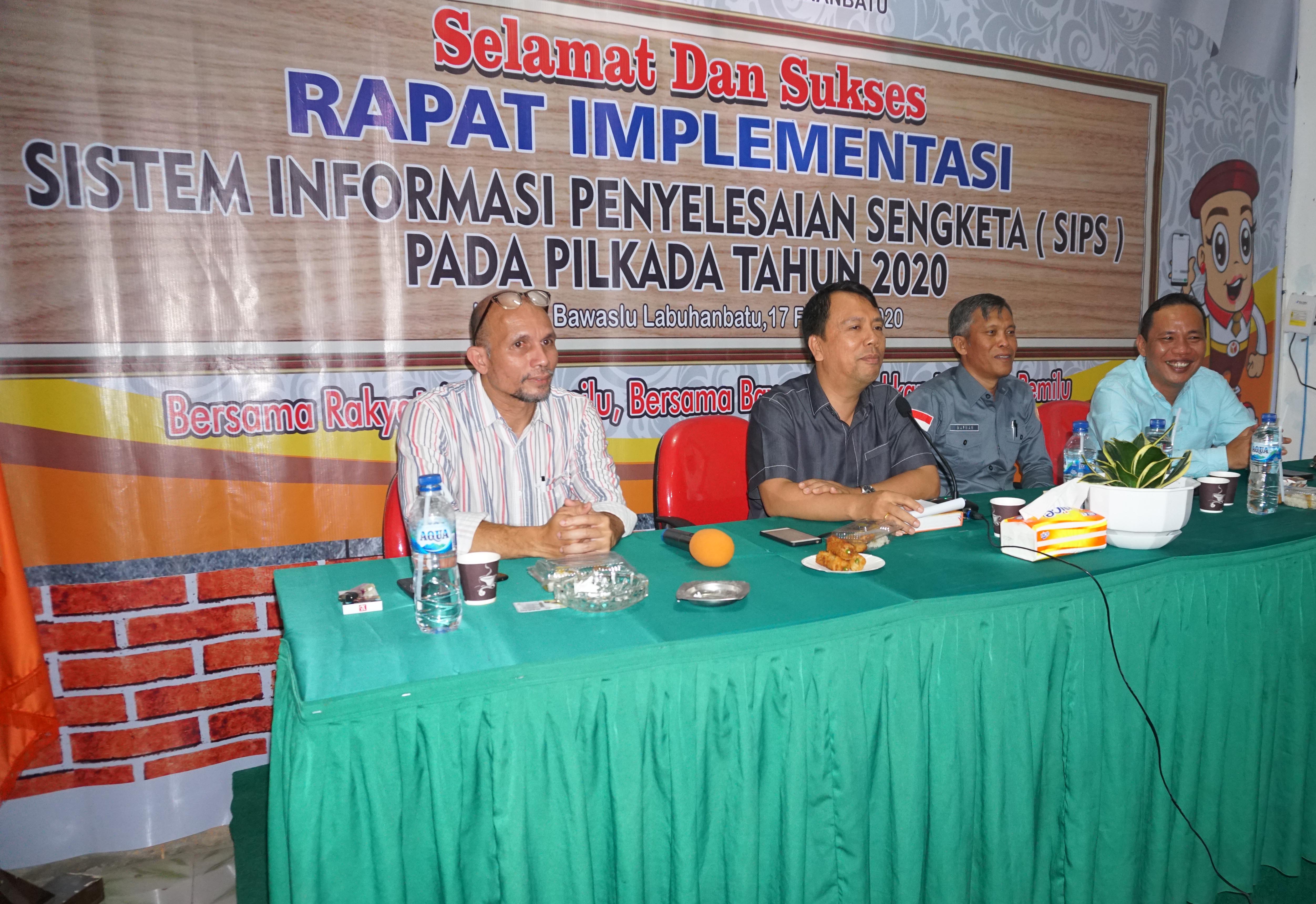 Bawaslu Kabupaten/Kota Diminta Sosialisasikan SIPS Ke Parpol/Perseorangan