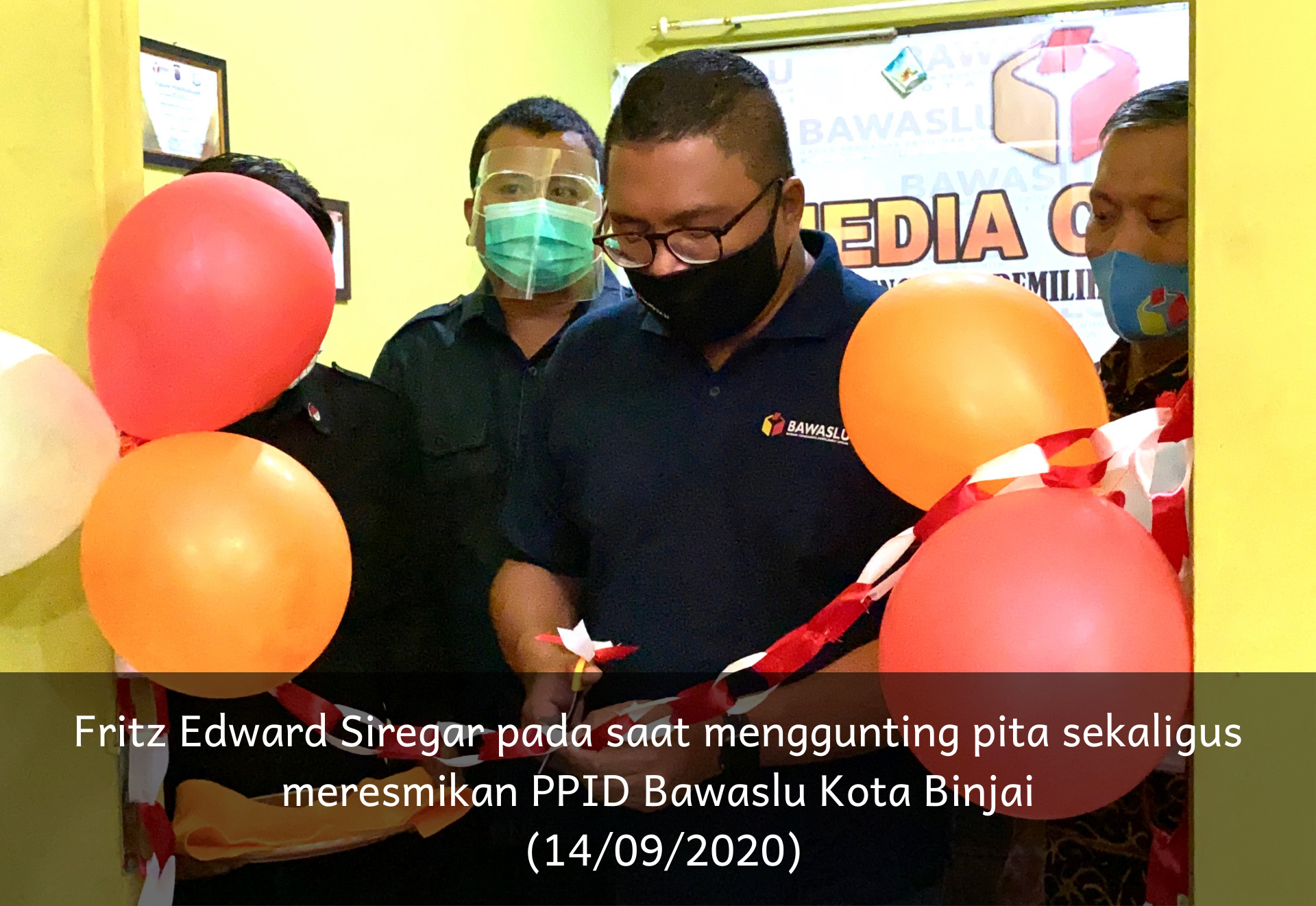 Fritz Edward Siregar Resmikan PPID Bawaslu Kota Binjai