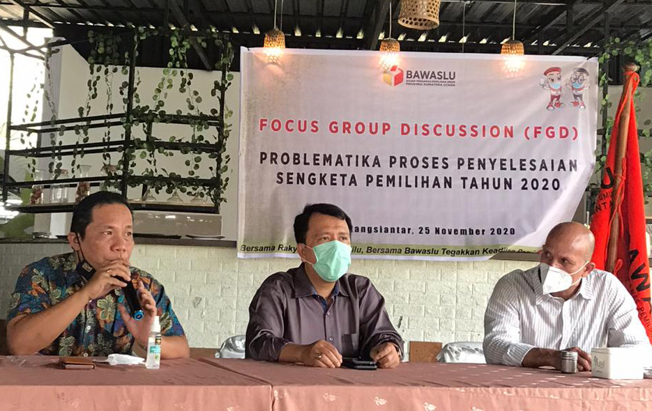 Gelar FGD, Bawaslu Sumut Bahas Problematik Penyelesaian Sengketa Pemilihan Tahun 2020
