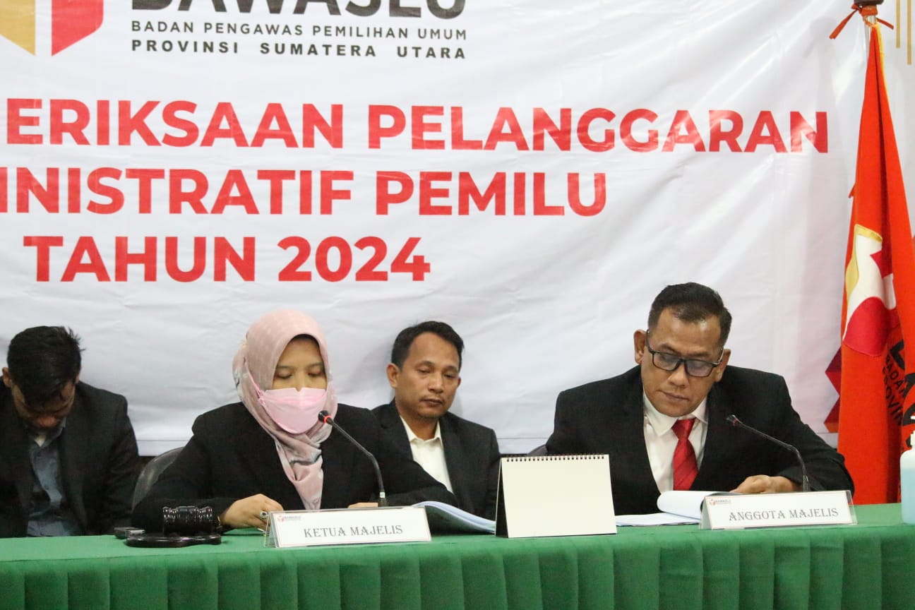 Bawaslu Sumut Bacakan Putusan Dugaan Pelanggaran Administratif terhadap Laporan Pengembalian Dokumen Syarat Dukungan Bacalon DPD