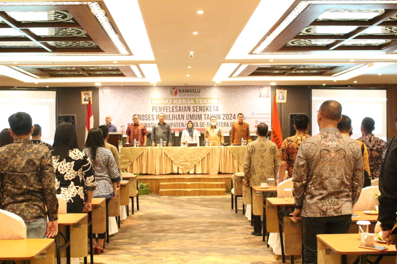 Persiapkan Jajaran Bawaslu Kabupaten/Kota Hadapi Penyelesaian Sengketa Proses Pemilu, Bawaslu Sumut Gelar Rakernis