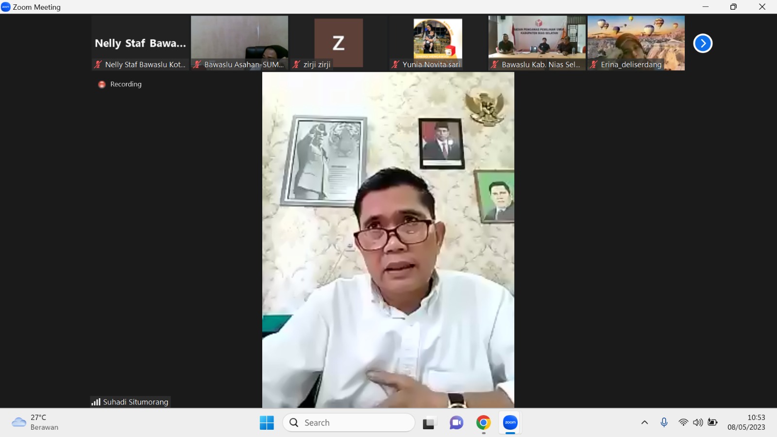 Rekapitulasi DPSHP, Bawaslu Sumut Minta Jajaran Cermat Lakukan Pengawasan