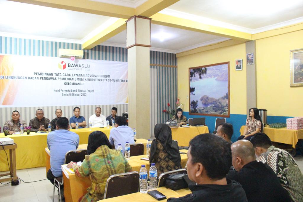 Bawaslu Sumut Bina Jajaran Kabupaten/Kota terkait Tata Cara Layanan Advokasi Hukum