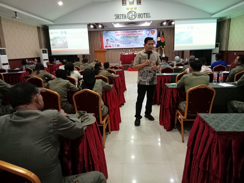 Bawaslu Sumut Sosialisasi Pengawasan Pemilu 2024 Kepada Aparatur Satuan Tugas Perlindungan Masyarakat di Sumut