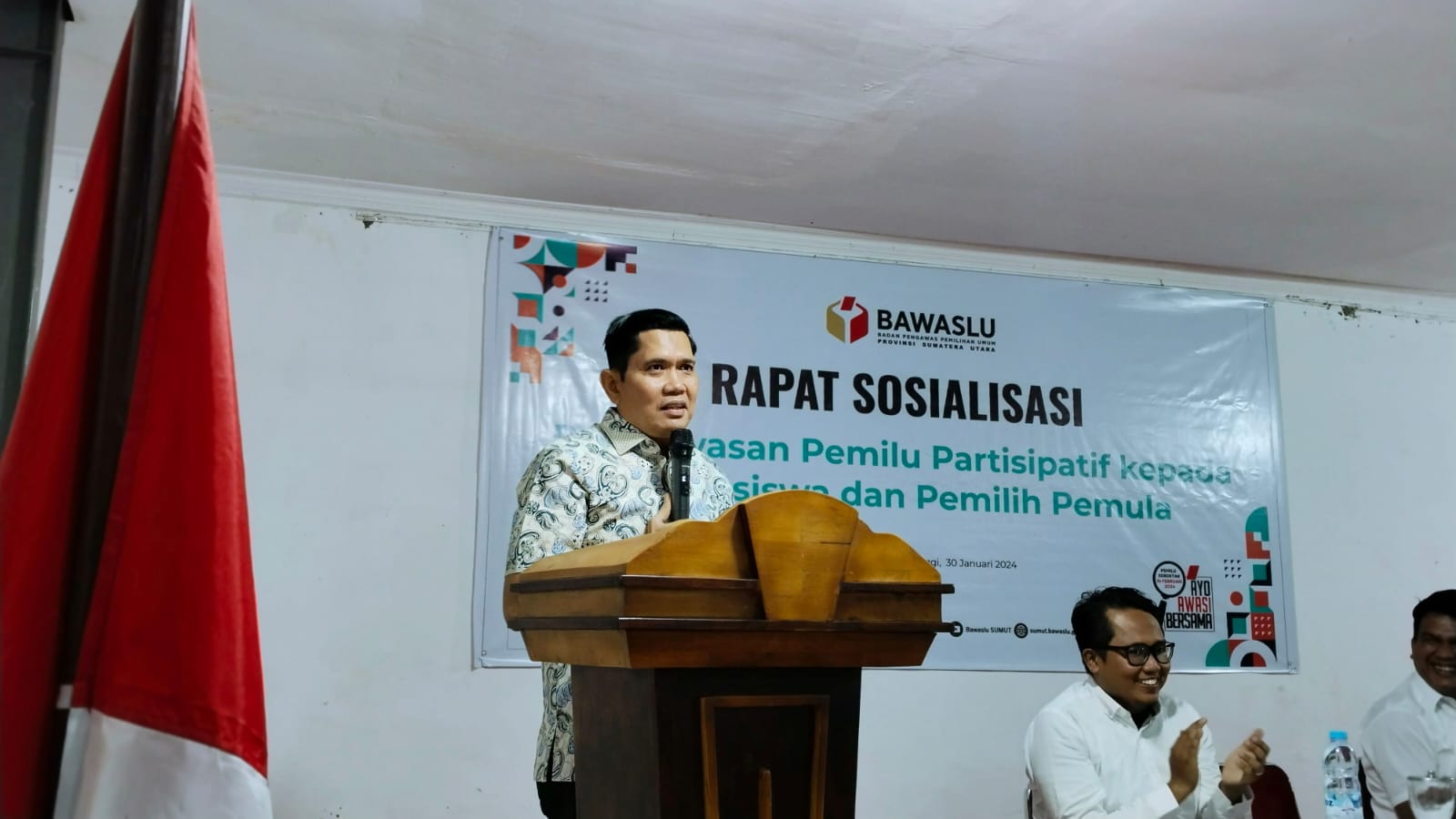 Jelang Hari Pemungutan Suara 14 Februari 2024, Bawaslu Sumut Sosialisasi Pengawasan Partisipatif di Tebing Tinggi