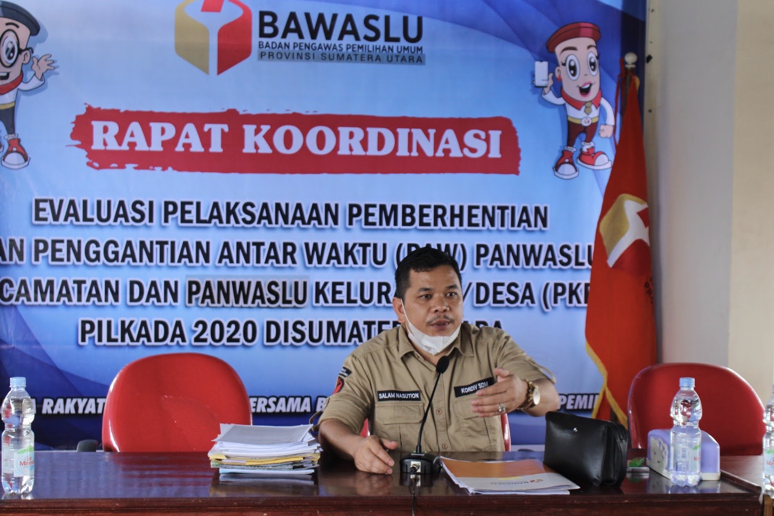 Bawaslu Sumut Evaluasi Pelaksanaan Pemberhentian dan PAW Pengawas Ad Hoc