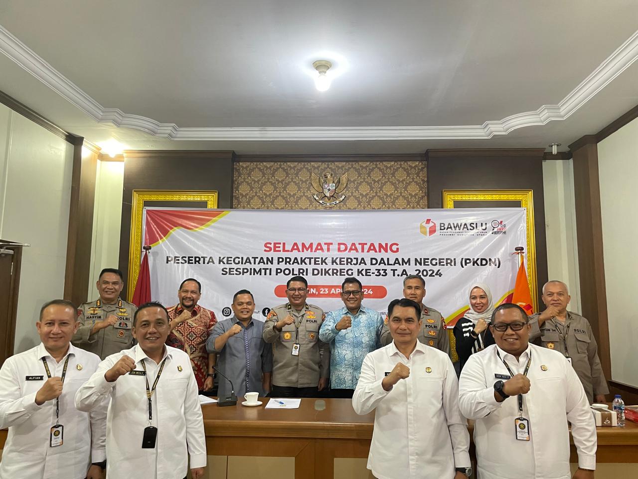 Terima Peserta PKDN Sespimti Polri, Pimpinan Bawaslu Prov. Sumut Beberkan Strategi Pengawasan Pemilu Tahun 2024