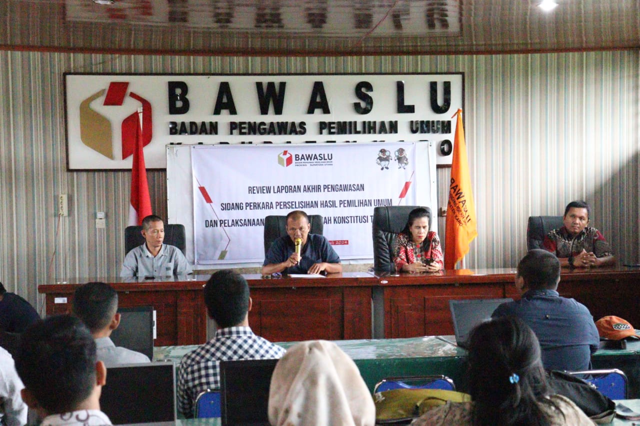 Bawaslu Provinsi Sumatera Utara Bersama 12 (Dua Belas) Kabupaten/Kota lakukan Riview Penyusunan Laporah Akhir PHPU tahun 2024