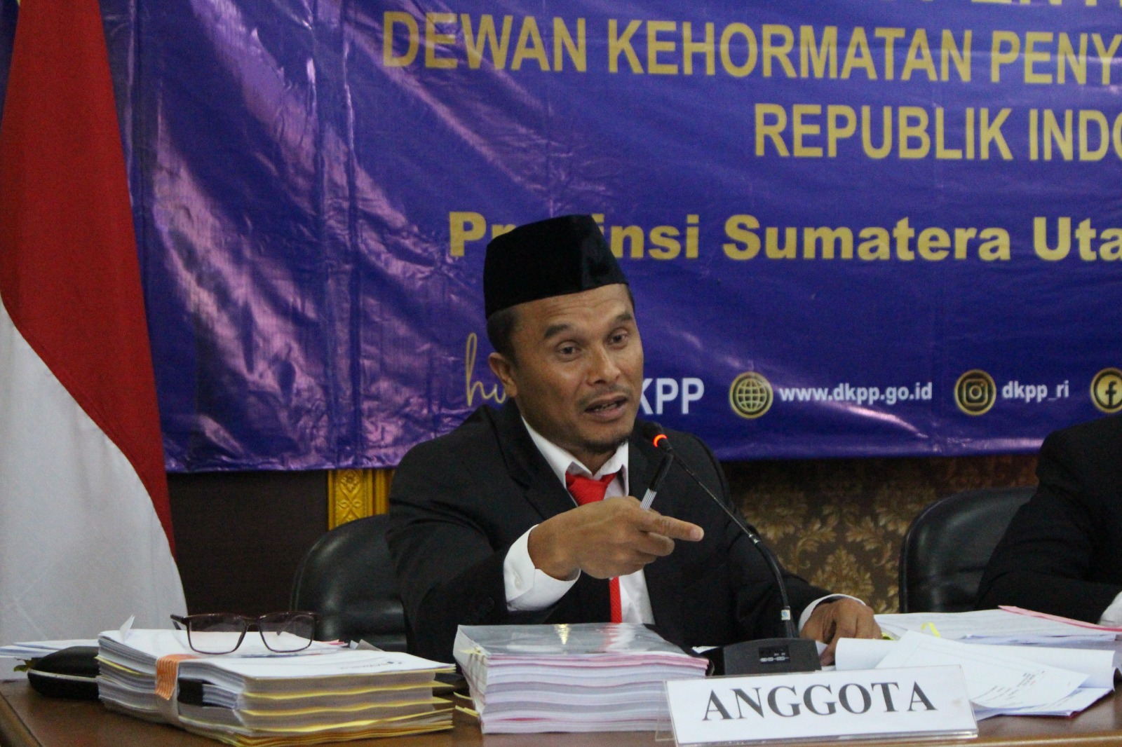 Sidang DKPP, Saut Boang Manalu memeriksa Dugaan Pelanggaran Kode Etik Penyelenggara Pemilu