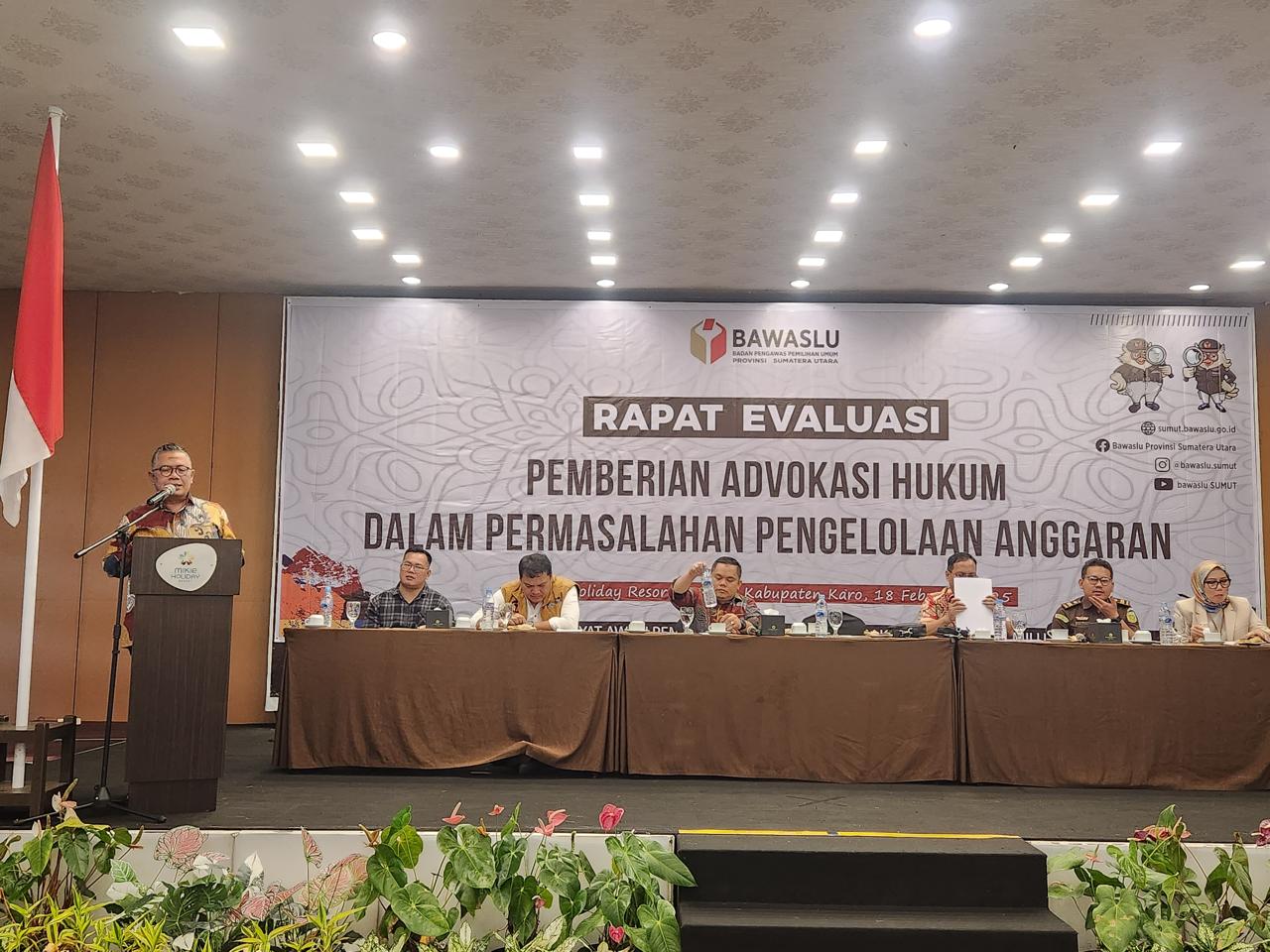 Bawaslu Provinsi Sumatera Utara Gelar Rapat Evaluasi Pemberian Advokasi Hukum Dalam Permasalahan Pengelolaan Anggaran