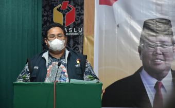 Bagja Paparkan Hasil Pengawasan PSU Pasca Putusan MK pada Konferensi Pers di Labuhanbatu