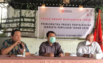 Gelar FGD, Bawaslu Sumut Bahas Problematik Penyelesaian Sengketa Pemilihan Tahun 2020