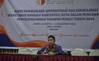 BAWASLU SUMUT HELAT RAPAT PENGELOLAAN ADMINISTASI DAN KONSOLIDASI SEKRETARIAT DEMI SUKSESKAN PENGAWASAN PEMILU 2024