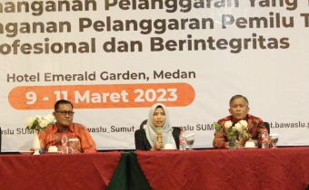 Wujudkan Data Penanganan Pelanggaran Terintegrasi, Bawaslu Sumut Gelar Rakernis bersama Kabupaten/Kota