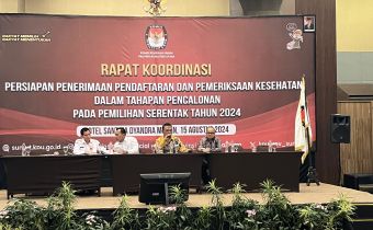 Ketua Bawaslu Provinsi Sumatera Utara, M.Aswin Hadiri Rapat Koordinasi Persiapan Penerimaan Pendaftaran dan Pemeriksaan Kesehatan Dalam Tahapan Pencalonan Pada Pemilihan Serentak Tahun 2024