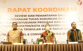 Bawaslu Sumut Gelar Rapat Koordinasi Review dan PemantapanÂ  Dalam Pelaksanaan Tugas Dukungan (Supporting) Terhadap Penyusunan Program dan Rencana Kerja Bawaslu Kabupaten/Kota Se-Sumatera Utara Triwulan Akhir Tahun 2022