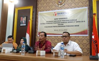 Bawaslu Sumut Lakukan Diseminasi Rancangan Perubahan Perbawaslu Nomor 21 Tahun 2018 Tentang Pengawasan Penyelenggaraan Pemilu