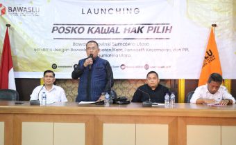 Pastikan data yang dihasilkan data yang akurat, Bawaslu Sumut Launching Posko Kawal Hak Pilih