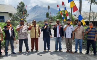 Agus Salam Melakukan Monitoring Pengawasan di Daerah yang Terdampak Erupsi Gunung Sinabung